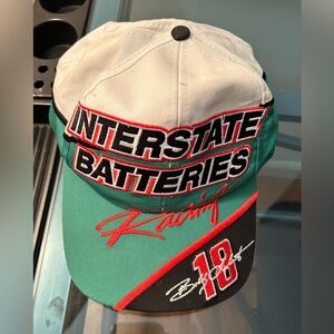 Vintage 1990s Interstate Batteries Racing Logo Athletic SnapBack Hat